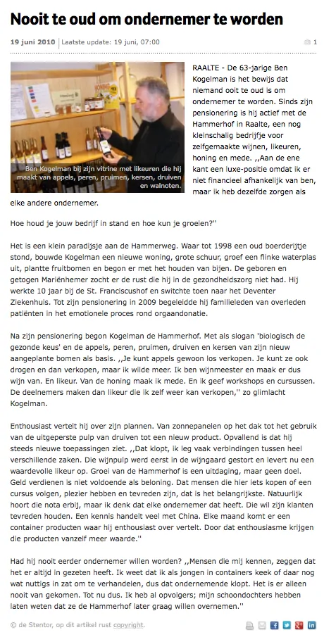 artikel ben kogelman ondernemer